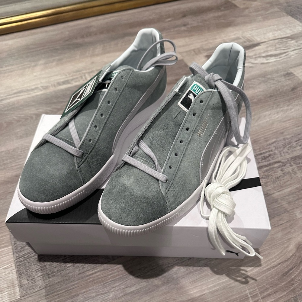 Puma Suede Vintage in Quarry Silver